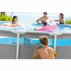 Piscine Tubulaire Ronde Intex Prism Frame Clear Window 4,88 X 1,22 M -Intex Soldes Magasin 26730np ambiance 2 min
