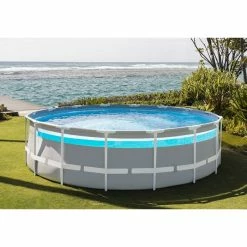 Piscine Tubulaire Ronde Intex Prism Frame Clear Window 4,88 X 1,22 M -Intex Soldes Magasin 26730np ambiance 5 min