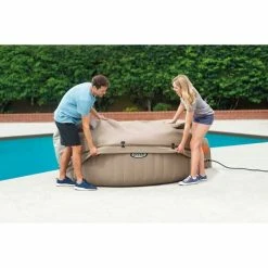 Couverture Thermique Pour Spa Gonflable Intex Pure Spa Rond 4 Places -Intex Soldes Magasin 28523 couverture spa ecoenergetique intex 4