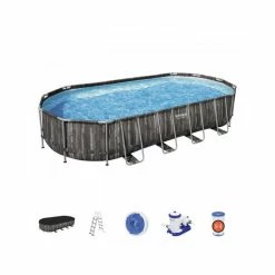 Piscine Ovale Bestway Power Steel™ Bois Rustique 7,32 X 3,66 X 1,22 M -Intex Soldes Magasin 5611t piscine ovale bestway power steeltm bois rustique 7 32 x 3 66 x 1 22 m schema
