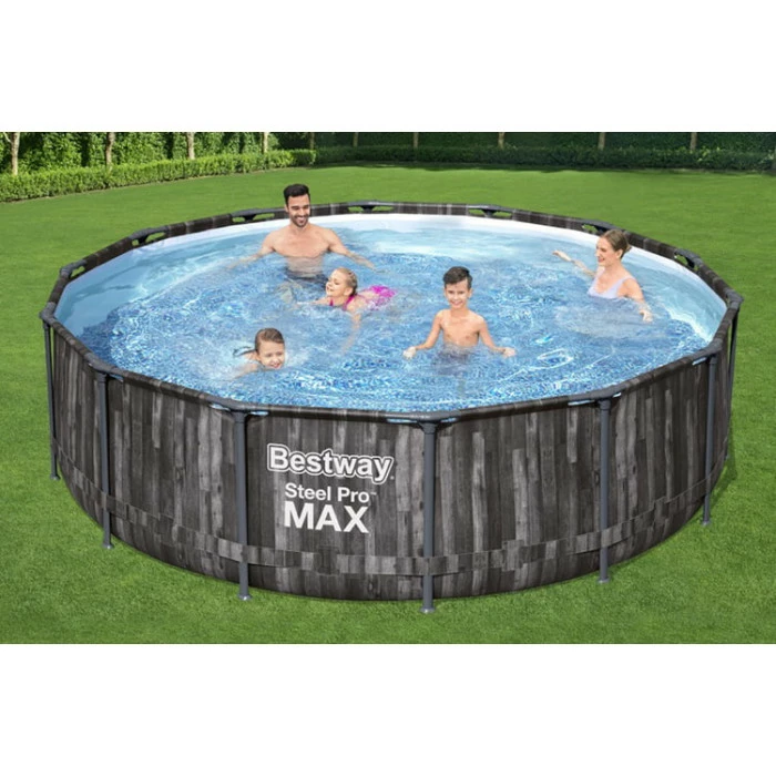 Bestway Piscine Hors Sol Ronde Steel Pro Max™ Effet Bois 427 X 107 Cm 2 Bestway Piscine Hors Sol Ronde Steel Pro Max™ Effet Bois 427 X 107 Cm – Image 2