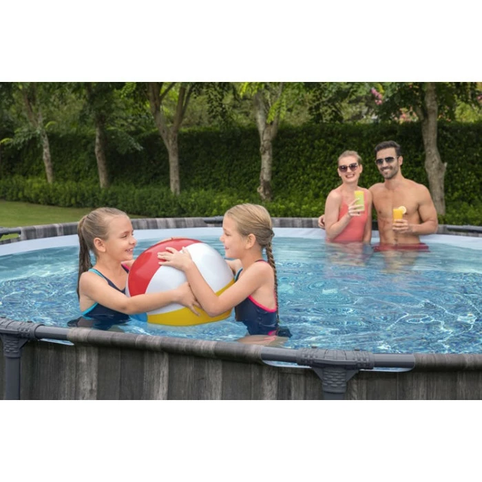 Bestway Piscine Hors Sol Ronde Steel Pro Max™ Effet Bois 427 X 107 Cm 3 Bestway Piscine Hors Sol Ronde Steel Pro Max™ Effet Bois 427 X 107 Cm – Image 3