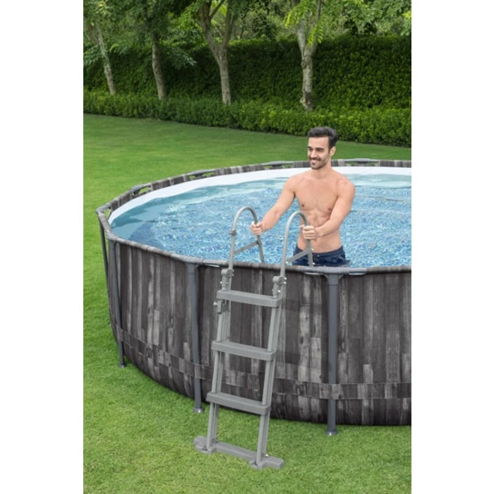 Bestway Piscine Hors Sol Ronde Steel Pro Max™ Effet Bois 427 X 107 Cm 6 Bestway Piscine Hors Sol Ronde Steel Pro Max™ Effet Bois 427 X 107 Cm – Image 6