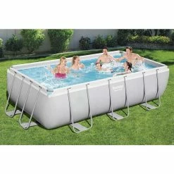 Piscine Tubulaire Rectangulaire Bestway Power Steel 4,04 X 2,01 X 1 M Avec Filtre à Sable -Intex Soldes Magasin 56442 3