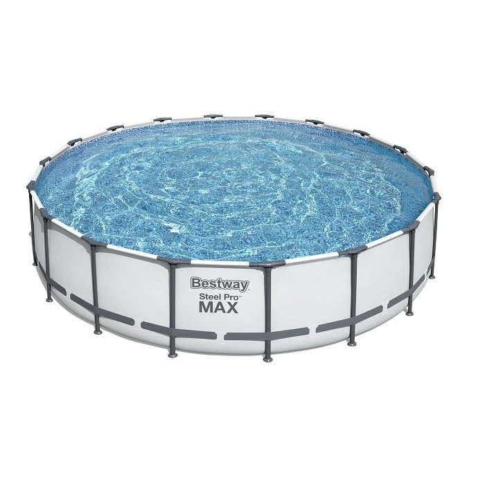 Piscine Tubulaire Ronde Bestway Steel Pro Max 5,49 X 1,22 M - Gris Clair 1 Piscine Tubulaire Ronde Bestway Steel Pro Max 5,49 X 1,22 M - Gris Clair
