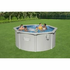 Piscine Hors-sol Bestway Ronde Hydrium 3 X 1,20 M -Intex Soldes Magasin 56566 piscine bestway ronde hydrium 300 120 ambiance