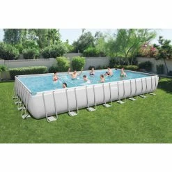 Piscine Tubulaire Rectangulaire Bestway Power Steel™ 9,56 X 4,88 X 1,32 M -Intex Soldes Magasin 56623 piscine tubulaire rectangulaire bestway power steeltm 9 56 x 4 88 x 1 32 m ambiance