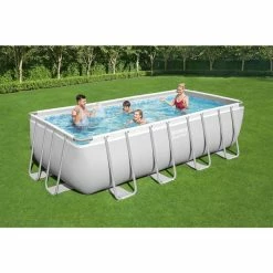 Piscine Tubulaire Rectangulaire Bestway Power Steel 4,88 X 2,44 X 1,22 M Avec Filtre à Sable -Intex Soldes Magasin 56671 2