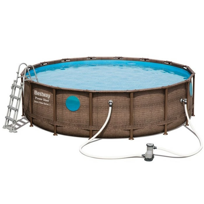 Piscine Tubulaire Ronde Bestway Power Steel Swim Vista 4,88 X 1,22 M 1 Piscine Tubulaire Ronde Bestway Power Steel Swim Vista 4,88 X 1,22 M