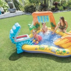 Aire De Jeux Gonflable Intex Jurassic / Dinosaure -Intex Soldes Magasin 57444np aire de jeux gonflable jurassic 2