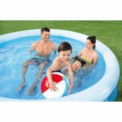 Piscine Autoportée Bestway Fast Set™ 3,05 X 0,66 M Avec Filtration 9 Piscine Autoportée Bestway Fast Set™ 3,05 X 0,66 M Avec Filtration -Intex Soldes Magasin 57458 piscine hors sol bestway ronde fast set 305 66 ambiance