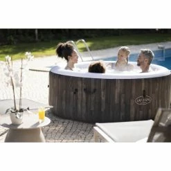 Spa Gonflable Bestway Lay-Z Spa BAHAMAS AirJet 4 Places -Intex Soldes Magasin 60005 spa gonflable rond lay z spa bahamas airjet ambiance groupe