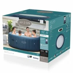 Spa Gonflable Bestway Lay-Z Spa MILAN AirJet Plus 6 Places -Intex Soldes Magasin 60029 spa gonflable bestway lay z spa milan packaging