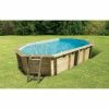 Piscine En Bois Octogonale Ubbink Océa 6,10 X 4,00 X 1,30 M - Liner Bleu