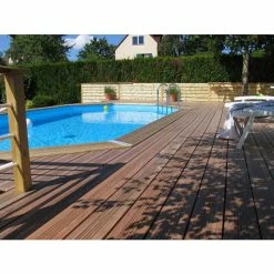 Piscine En Bois Octogonale Ubbink Océa 6,10 X 4,00 X 1,30 M - Liner Bleu -Intex Soldes Magasin 7504508 piscine bois octogonale ubbink ocea 400 610 bleu ambiance 2