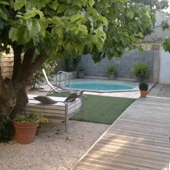 Piscine En Bois Octogonale Ubbink Océa 5,80 X 1,30 M - Liner Beige -Intex Soldes Magasin 7504510 piscine bois octogonale ubbink ocea 580 beige ambiance