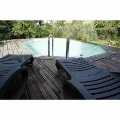 Piscine En Bois Octogonale Ubbink Océa 6,10 X 4,00 X 1,30 M - Liner Beige -Intex Soldes Magasin 7504511 piscine bois octogonale ubbink ocea 400x610 beige ambiance 4