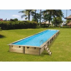 Piscine En Bois Rectangulaire Ubbink Linéa 15,50 X 3,50 X 1,55 M - Liner Beige -Intex Soldes Magasin 7504552 piscine bois rectangulaire ubbink linea 350x1550 bleu 1