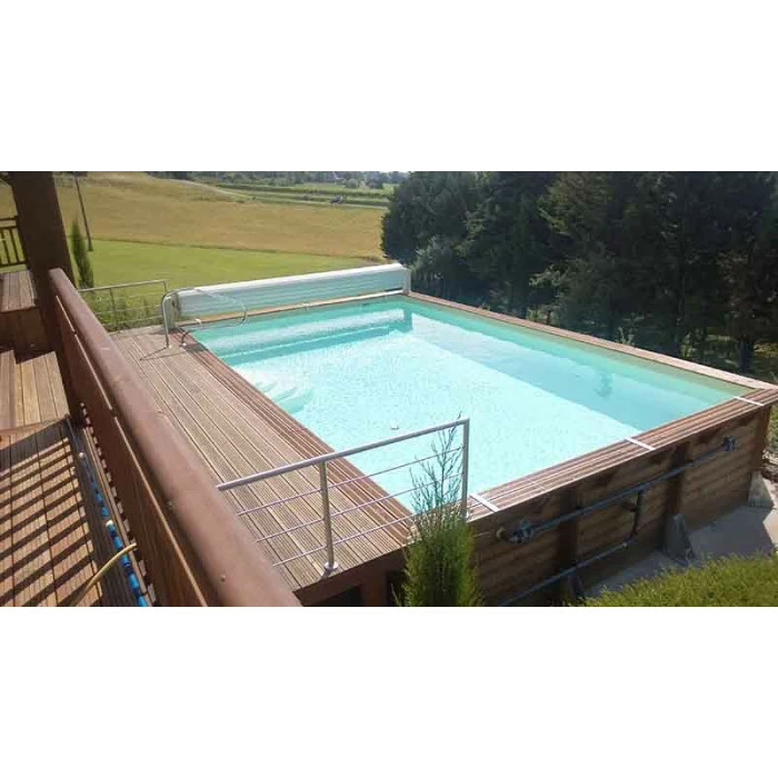 Piscine En Bois Rectangulaire Ubbink Linéa 6,50 X 3,50 X 1,40 M - Liner Beige 2 Piscine En Bois Rectangulaire Ubbink Linéa 6,50 X 3,50 X 1,40 M - Liner Beige – Image 2