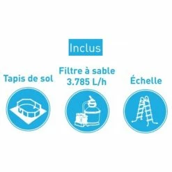 Piscine En Acier Bestway Hydrium - 6,10 X 3,60 X 1,20 M -Intex Soldes Magasin accessoires inclus piscine tubulaire bestway hydrium 610 x 360 x 120 cm 56369 3