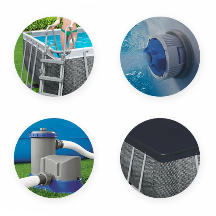 Piscine Tubulaire Bestway Power Steel Rotin Gris 5,49 X 2,74 X 1,22 M 2 Piscine Tubulaire Bestway Power Steel Rotin Gris 5,49 X 2,74 X 1,22 M – Image 2