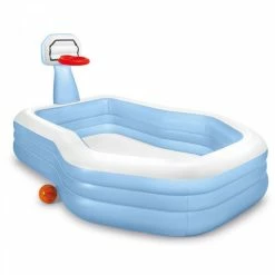 Piscine Gonflable Octogonale Avec Panier De Basket Intex