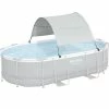 Auvent Pour Piscine Tubulaire Bestway Largeur 2,10 à 3,40 M