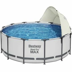 Auvent Pour Piscine Tubulaire Bestway Ø 3,05 à 5,49 M -Intex Soldes Magasin auvent rond bestway 3