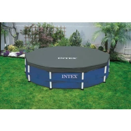Bâche De Protection Intex Pour Piscine Tubulaire Ronde Ø 4,57 M 1 Bâche De Protection Intex Pour Piscine Tubulaire Ronde Ø 4,57 M