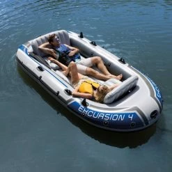 Set Bateau Gonflable 4 Places Intex Excursion 4 -Intex Soldes Magasin bateau intex excursion 4places 11