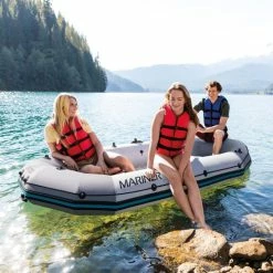 Set Bateau Gonflable 3 Places Intex Mariner 3 (rames Et Gonfleur Inclus) -Intex Soldes Magasin bateau intex mariner 7