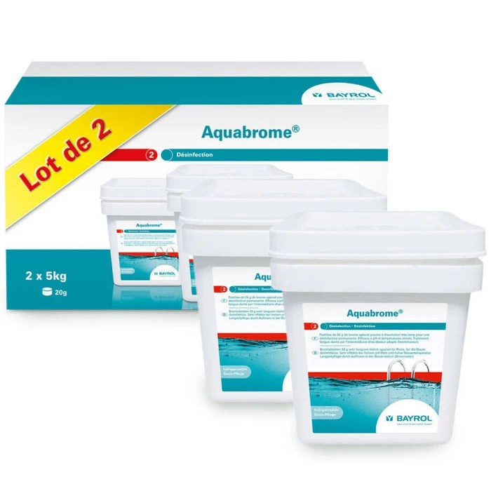 Bayrol Aquabrome - Pastilles De Brome à Dissolution Très Lente 10kg (2 Seaux De 5kg) 1 Bayrol Aquabrome - Pastilles De Brome à Dissolution Très Lente 10kg (2 Seaux De 5kg)