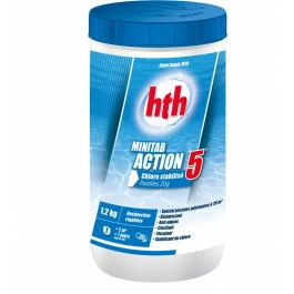 HTH Minitab Action 5 - Chlore Stabilisé Multifonction Pastilles 1,2kg 1 HTH Minitab Action 5 - Chlore Stabilisé Multifonction Pastilles 1,2kg