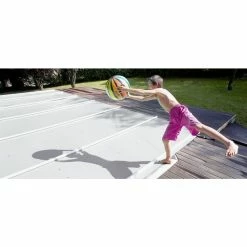 Couverture à Barres Pour Piscine En Bois Procopi - BWT MyPOOL Pool'n Box Et Weva -Intex Soldes Magasin couverture barres ambiance ballon