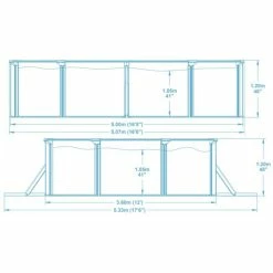 Piscine En Acier Bestway Hydrium - 5,00 X 3,60 X 1,20 M 8 Piscine En Acier Bestway Hydrium - 5,00 X 3,60 X 1,20 M -Intex Soldes Magasin dimensions new 1