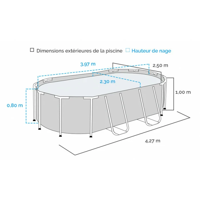 Piscine Tubulaire Ovale Bestway Power Steel Swim Vista 4,27 X 2,50 X 1 M 2 Piscine Tubulaire Ovale Bestway Power Steel Swim Vista 4,27 X 2,50 X 1 M – Image 2
