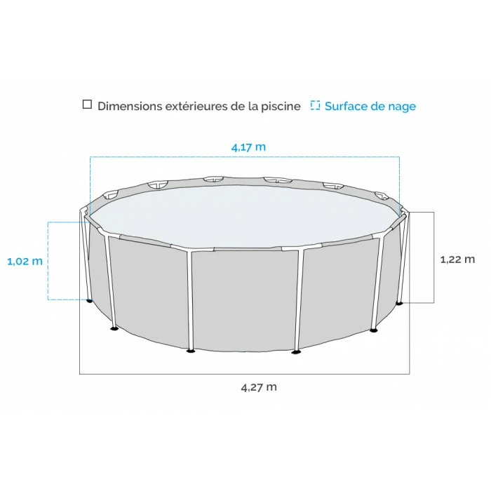 Piscine Tubulaire Bestway Power Steel Stone Ronde 4,27 X 1,22 M 6 Piscine Tubulaire Bestway Power Steel Stone Ronde 4,27 X 1,22 M – Image 6