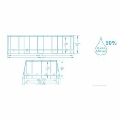 Piscine Tubulaire Ovale Bestway Power Steel 5,49 X 2,74 X 1,22 M -Intex Soldes Magasin dimensions 3 1