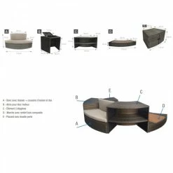 PACK Spa Portable Netspa Vita Premium 4 à 6 Personnes + Mobilier -Intex Soldes Magasin dimensions vita premium mobilier