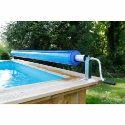 Enrouleur De Bâche à Bulles Pour Piscine En Bois Ubbink Premium -Intex Soldes Magasin enrouleur b che premiumubbink piscine 3