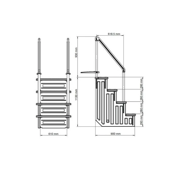 Escalier 4 Marches Gre Pour Piscine Enterrée 2 Escalier 4 Marches Gre Pour Piscine Enterrée – Image 2