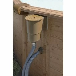 GRE Piscine Ronde Acier Gré Mauritius Imitation Bois - 4,60 X 1,30 M -Intex Soldes Magasin filtre piscine gre imitation bois