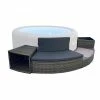 Entourage Rotin Pour Spa Bestway Lay-Z-Spa Ø 200 Cm - Gris Anthracite