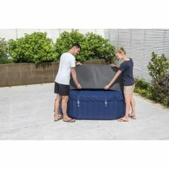 Couverture Thermique Pour Spa Carré Bestway L 180 X L 180 X H 71 Cm -Intex Soldes Magasin housse thermique carree energysense 180 m x 180 m x 71 cm lay z spa 5