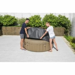 Couverture Thermique Pour Spa Rond Bestway Ø 196 X H 71 Cm -Intex Soldes Magasin housse thermique ronde energysense 196 m x 71 cm pour spa gonflable lay z spa 5