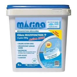 Marina Désinfection Régulière - Galets De Chlore Multifonction + Action Choc 5 Kg 1 Marina Désinfection Régulière - Galets De Chlore Multifonction + Action Choc 5 Kg