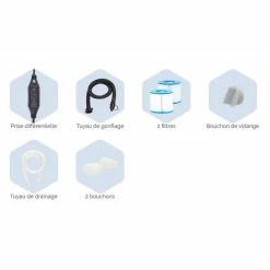 PACK Spa Portable Netspa Vita Premium 4 à 6 Personnes + Mobilier -Intex Soldes Magasin kit accessoires min