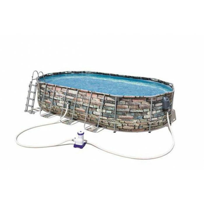 Piscine Tubulaire Ovale Bestway Power Steel Stone 6,10 X 3,66 X 1,22 1 Piscine Tubulaire Ovale Bestway Power Steel Stone 6,10 X 3,66 X 1,22