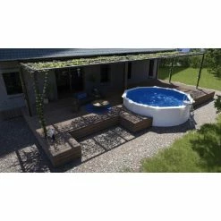 GRE Piscine Ronde Acier Gré Bora Bora - 3,50 X 1,20 M -Intex Soldes Magasin kitpr453 piscine ronde acier gre bora bora 460 120 ambiance 2 1