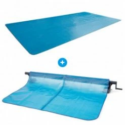 Pack Bâche à Bulles Pour Piscine Rectangulaire XTR 9,75 X 4,88 M + Enrouleur Intex